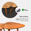 Ver imagem 7 de Conjunto Mesa de Centro 35x50 cm Pé Palito Marrom Castanho Mel
