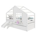 Ver imagem 4 de Bicama Casinha com Janela com Escada/escorregador Madeira Maciça Branco Housin