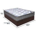 Ver imagem 5 de Cama Box Baú Bege Ortobom Colchão Iso Molas e Pillow Viúvo Marrom