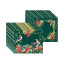 Ver imagem 1 de Kit Jogo Americano + Guardanapo Pássaro Verde - 8 Peças