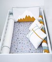 Ver imagem 4 de Kit Berço Bebê Escandinavo 09 Pçs Cinza Lunar - Hug