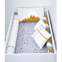 Ver imagem 4 de Kit Berço Bebê Escandinavo 09 Pçs Cinza Lunar - Hug