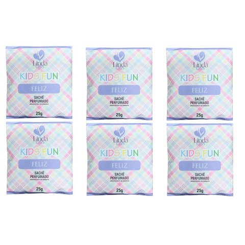 Kit 6 Cheirinho Atomático para Guarda Roupa, Armarios Cor: Kids Feliz