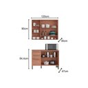 Ver imagem 2 de Cozinha Compacta Napoli Prime 2 Peças (1 Armário + 1 Balcão) C2p04 Castanho/chumbo - Ronipa