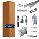 Ver imagem 2 de Porta Camarão Sarrafeada Curupixa 100x210cm com Kit Ferragem
