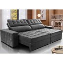 Ver imagem 1 de Sofá Retrátil e Reclinável 2,95m Cama inBox Big Star com SoftGel D40 Velupluma Cinza