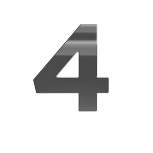 Numero Chapa 60mm Acm Cromado Comfortdoor
