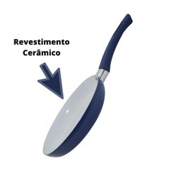 Frigideira Alumínio Revestida Cerâmica Sem Óleo 20Cm - 2