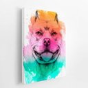 Ver imagem 2 de Quadro Pitbull Cachorro Tinta Aquarela Canvas 30x40cm