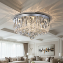 Ver imagem 4 de Plafon Sobrepor Led Cristal e Acrílico Greta 45cm 24w Luz Amarela Quente