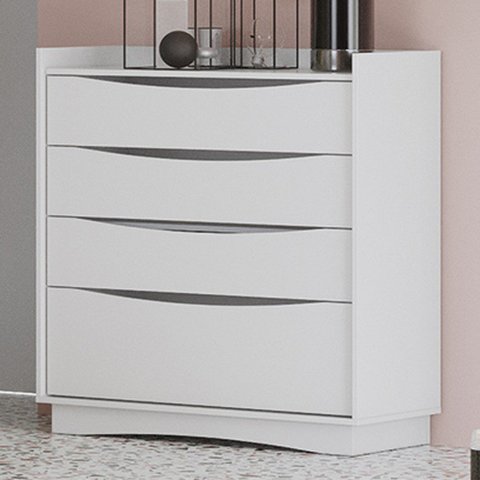 Cômoda 91cm 03 Gavetas e 01 Gavetão M260 Kappesberg - Branco