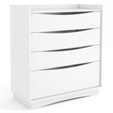 Ver imagem 2 de Cômoda 91cm 03 Gavetas e 01 Gavetão M260 Kappesberg - Branco