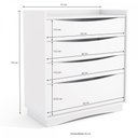 Ver imagem 4 de Cômoda 91cm 03 Gavetas e 01 Gavetão M260 Kappesberg - Branco