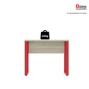 Ver mais imagens de Escrivaninha Mesa Escritório PE25 90cm Castanheira e Vermelho Cinza