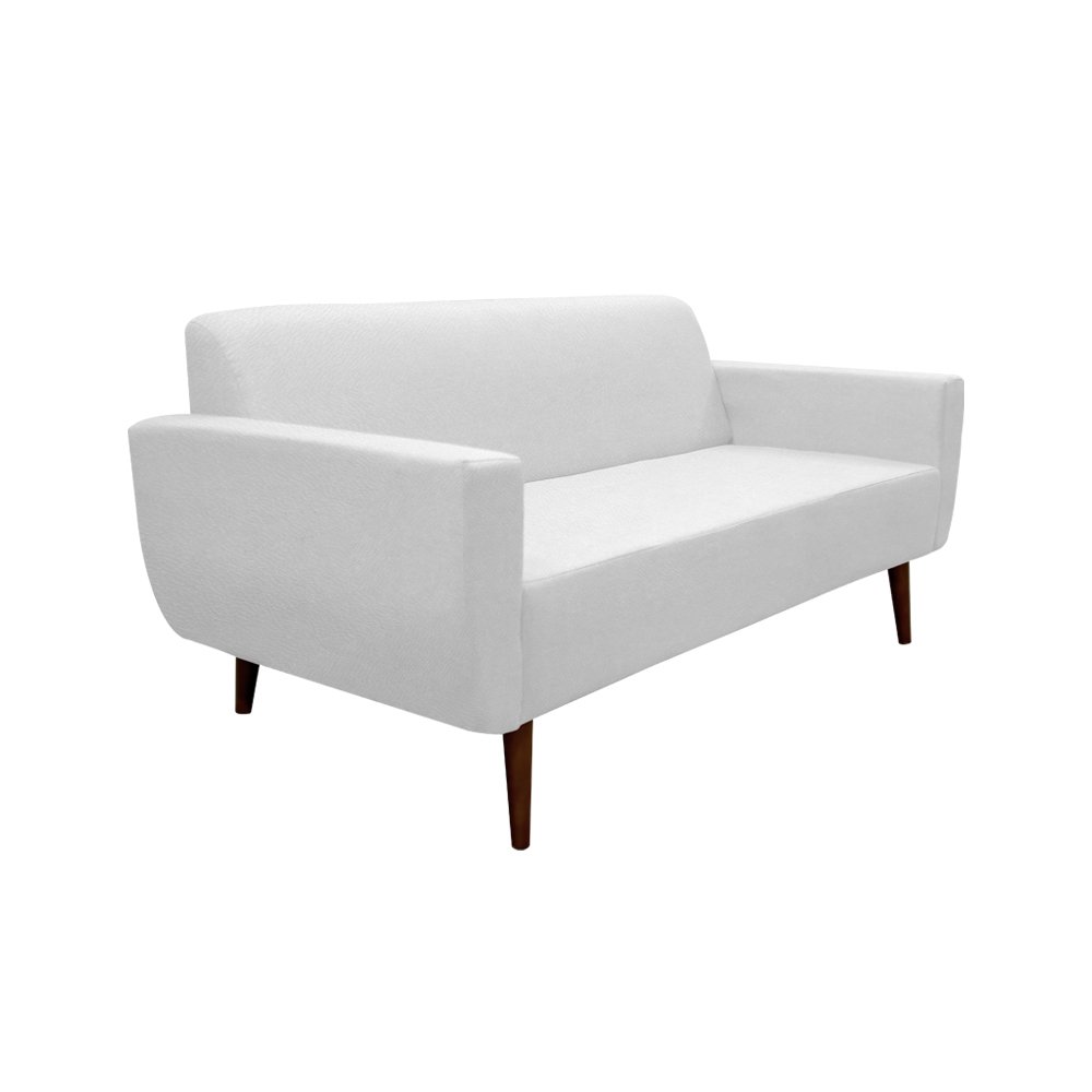 Conjunto Sofá Ravena 3 Lugares + 2 Poltronas Ravena Corino Branco - 3