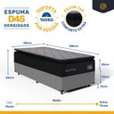 Ver imagem 3 de Cama Box com Colchão de Espuma D45 Pillow Top Suport Prime Solteiro 88cm