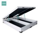 Ver imagem 1 de Cama Box Baú Casal Bipartido Sintético Branco 38x138x188