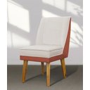 Ver imagem 2 de Kit 4 Cadeiras de Jantar Virgínia Composê Veludo Bege Coral Veludo Coral Bege