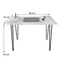 Ver imagem 6 de Mesa para Escritório de Ferro e Madeira 96cm Hairpin Industrial Nozes e Preto