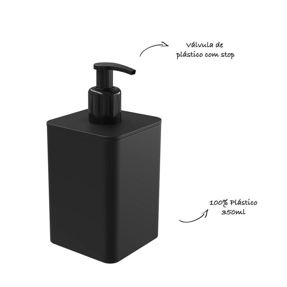 Dispenser para Detergente e Sabonete Líquido 350ml - Stolf Preto - 2