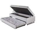 Ver imagem 4 de Bicama Box Baú 88x188 Corino Linho com Colchão de Espuma Ecoline D20 Ecoflex