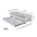 Ver imagem 2 de Bicama Box Baú 88x188 Corino Linho com Colchão de Espuma Ecoline D20 Ecoflex