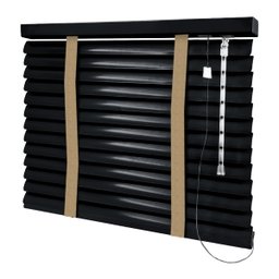Persiana Horizontal - 1,00m Larg X 1,40m Alt - Alumínio 50mm com Fita Decorativa - 2