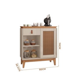 Aparador para Cantinho do Café Off White Noce Rubi Casa D - 4