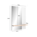 Ver imagem 2 de Espelheira para Banheiro Báltico 60cm Branco/faia Móveis Bosi