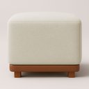 Ver imagem 2 de Kit Poltrona Decorativa Chloe com Puff Dalilla para Sala Moderna Confortável Bouclé Bege Premium