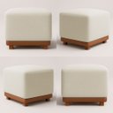 Ver imagem 7 de Kit Poltrona Decorativa Chloe com Puff Dalilla para Sala Moderna Confortável Bouclé Bege Premium