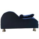 Ver imagem 3 de Puff Pet Cama Estofada com Almofada para Cachorro Amora E01 Suede Azul Marinho - Inoviza