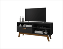 Ver imagem 1 de Rack Paládio para Tvs 55" 3 Nichos 1 Porta Preto Fosco Bechara
