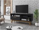 Ver imagem 2 de Rack Paládio para Tvs 55" 3 Nichos 1 Porta Preto Fosco Bechara