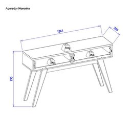 Aparador Ambiente Noronha Off White Matte - Colibri - 7