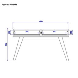 Aparador Ambiente Noronha Off White Matte - Colibri - 8