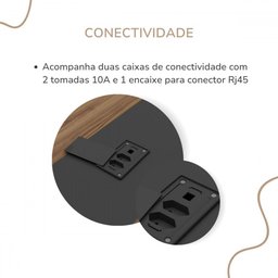Mesa de Reunião Modular Y37 Nogal/preto - Artany - 4