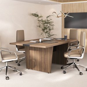 Mesa de Reunião Modular Y37 Nogal/preto - Artany