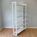 Ver imagem 6 de Estante Linea Ample 6 Prateleiras Madeira de Pinus 100cm Branco