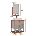 Ver imagem 2 de Armário para Banheiro com Cuba 60cm em Mdf Portinari Mgm Marrom