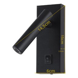 Arandela Led Astraled 2w 3000k Ip20 Preta Bivolt 100-240v - 3