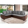 Sofá de Canto 6 Lugares Alphaville Cinza e Marrom - 5