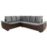 Sofá de Canto 6 Lugares Alphaville Cinza e Marrom - 1