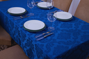 Ver imagem 2 de toalha de mesa retangular 6 lugares jacquard 1,35x2,00:azul royal