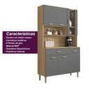 Ver imagem 6 de Armário de Cozinha Compacta 6 Portas 1 Gaveta Golden - Freijó/gris