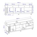 Ver imagem 2 de Rack Bancada Jurerê 1.8 para Sala de Tv até 75 Polegadas Freijó Off White Matte Colibri