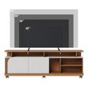 Ver imagem 4 de Rack Bancada Jurerê 1.8 para Sala de Tv até 75 Polegadas Freijó Off White Matte Colibri
