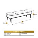 Ver imagem 3 de Recamier Londres Luxo Madeira Maciça Castellar Móbile Linho Bege Claro