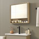 Ver imagem 1 de Armário Espelheira Banheiro Luca 53cm 1 Porta 1 Nicho