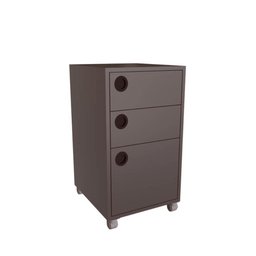 Gaveteiro Edu 2 Gavetas 1 Gavetão com Rodizios Grafite - 1